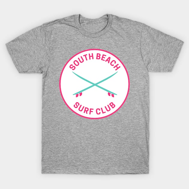 Vintage South Beach Florida Surf Club T-Shirt by fearcity